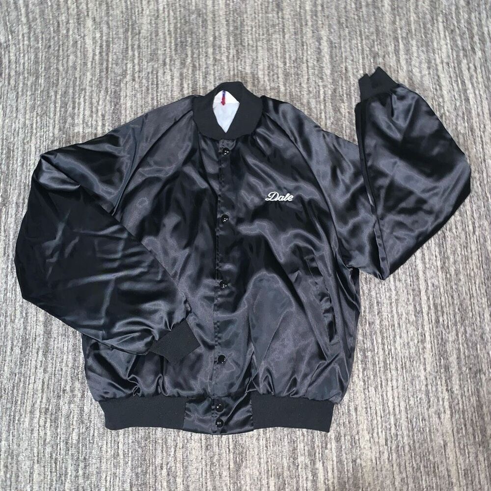 West Ark Mens Size XXL Snap Front Bomber Jacket Black Square Dance Made‎ in USA